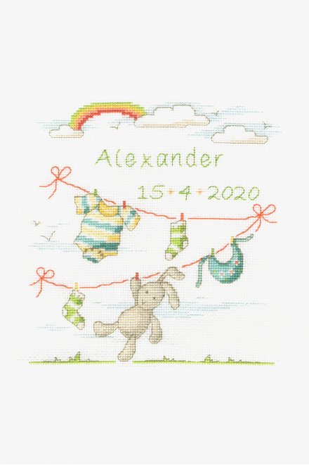 DMC Counted Cross Stitch Kit - Baby Bunny Birth Record