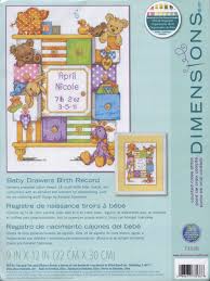 Dimensions Counted Cross Stitch Kit - Baby Drawers Birth Record