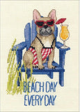 Dimensions Mini Counted Cross Stitch Kit - Beach Day Dog