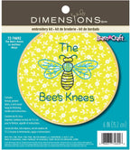 Dimensions Quick Embroidery Kit with Bamboo Hoop - The Bee's Knees (includes hoop!)