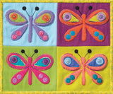 Sue Sprago Pre-cut Wool Kits - Orange Butterfly on Purple