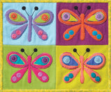 Sue Sprago Pre-cut Wool Kits - Purple Butterfly on Blue