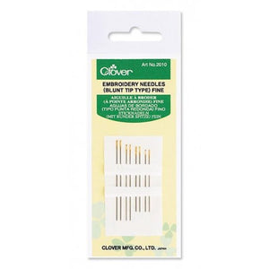 Clover 2010 - Embroidery Needles with Blunt Tip - Fine