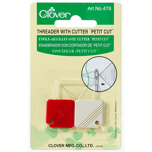 Clover C478 - Needle Threader with Cutter - set of 2 per package