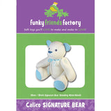 Funky Friends Soft Toy Pattern - Calico Signature Teddy Bear