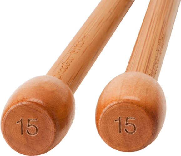 ChiaoGoo - Bamboo straight needles - 23 cm Patina colour