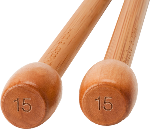 ChiaoGoo - Bamboo straight needles - 23 cm Patina colour