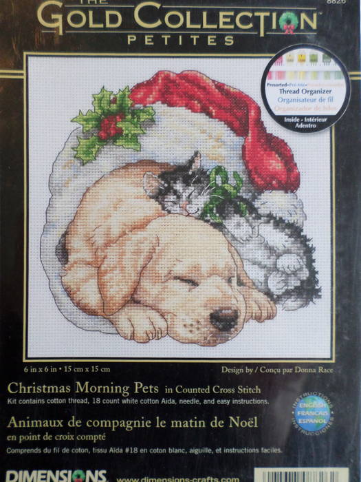 Dimensions Counted Cross Stitch Kit - Christmas Morning Pets