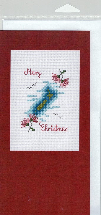 Cross-Stitch Card and Bookmark set - New Zealand Map