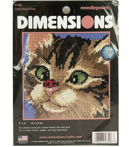 Dimensions Mini Needlepoint Kit - Cross-Eyed Kitten