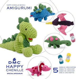 DMC Happy Chenille Pattern Booklet 2 -  Amigurumi Fearsome Dinosaurs