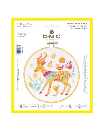 DMC Counted Cross Stitch Kit - Antelope (includes hoop!)