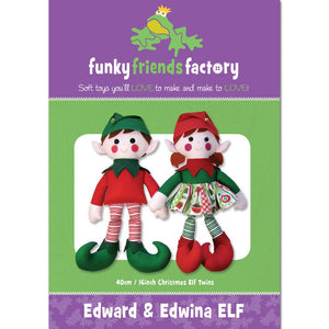 Funky Friends Soft Toy Pattern - Edward and Edwina Christmas Elves