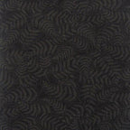 New Zealand designed quilt fabric with charcoal ferns on a black background