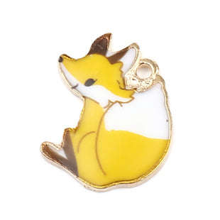 Enamel Charms - Yellow Fox