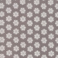 Quilting Fabric with a floral star design in gray and white colors