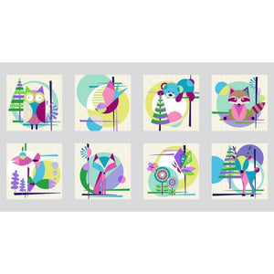 Mid Century Modern Animal Panel By Color Principle (60 cm x 110 cm)