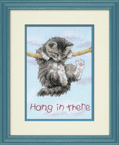 Dimensions Mini Counted Cross Stitch Kit - Hang on Kitty