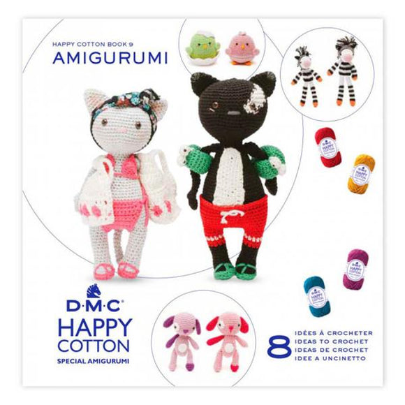 DMC Happy Cotton Pattern Booklet 9 - Amigurumi Couples - Pairs of Cats, Dogs, Chicks & Zebras