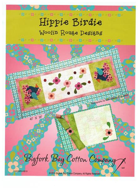 Hippie Birdie Table Runner & Placemats Pattern