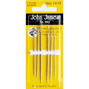 John James - Set of 6 Yarn darners, sizes 14-18