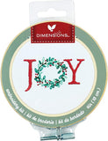 Dimensions Counted Cross Stitch Kit - Joy Christmas Ornament (includes hoop!)