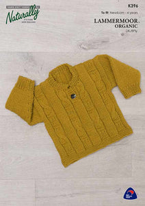 Naturally Knitting Pattern K396 - Pullover in 8-ply / DK for ages Newborn to 4 years