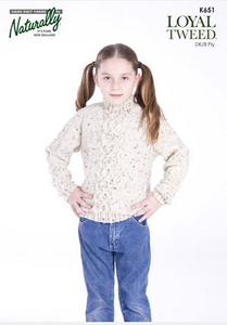 Naturally Knitting Pattern K651 - Child's Pullover in 8-ply / DK
