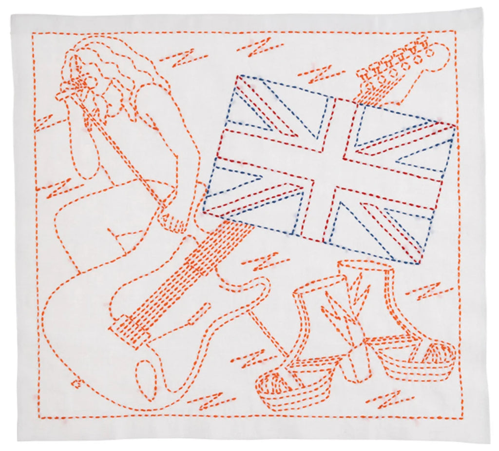 Sashiko - Tulip Sashiko World Kit - England The Union Jack and Rock 'N' Roll