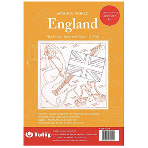 Sashiko - Tulip Sashiko World Kit - England The Union Jack and Rock 'N' Roll