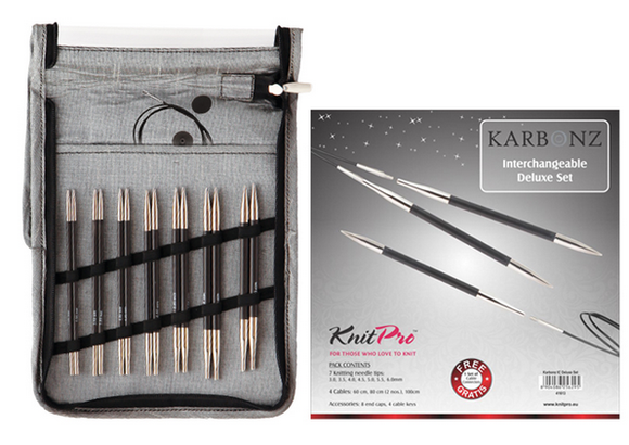 Knitpro - Karbonz Deluxe Interchangeable Needle Set