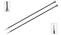 Knitpro - Karbonz Straight Knitting Needles 25cm - Carbon fibre with brass tips
