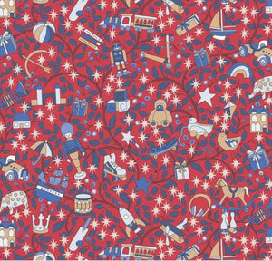 Liberty of London Merry & Bright Christmas 2021 Collection - Magical Forest on Red