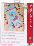 Dimensions Counted Cross Stitch Kit - Christmas Stocking Llama in Winter