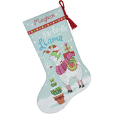 Dimensions Counted Cross Stitch Kit - Christmas Stocking Llama in Winter