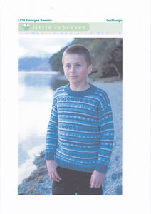 Lisa F Design Knitting Pattern 31 - Finnegan Sweater for ages 1-10 years in 8-ply / DK