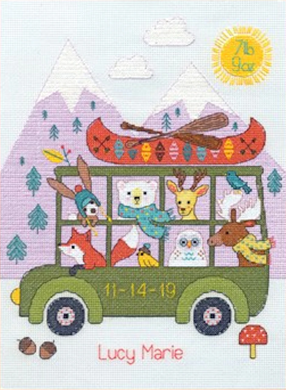 Dimensions Counted Cross Stitch Kit - Little Adventurer Birth Record