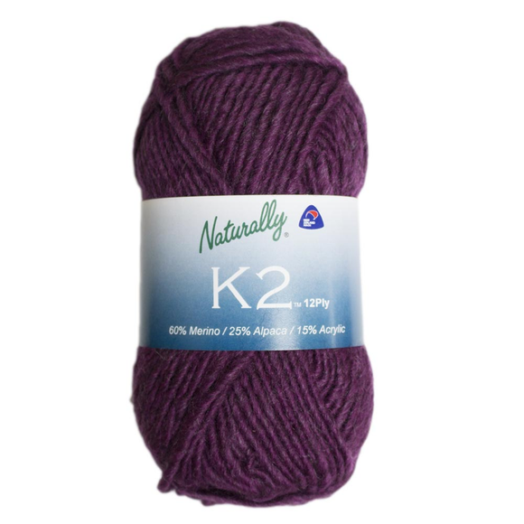 Naturally K2 - New Zealand Merino / Alpaca / Acrylic 12-ply / Aran