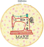 Dimensions Quick Embroidery Kit with Bamboo Hoop - Make (includes hoop!)