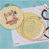 Dimensions Quick Embroidery Kit with Bamboo Hoop - Make (includes hoop!)