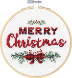 Dimensions Counted Cross-Stitch Kit - Merry Christmas (includes hoop!)