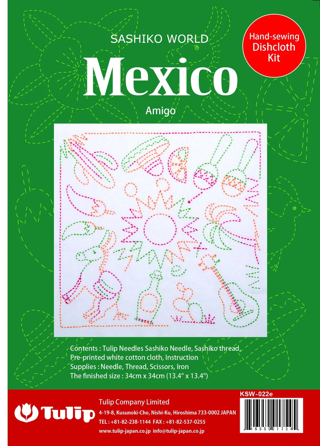 Sashiko - Tulip Sashiko World Kit - Mexico Amigo