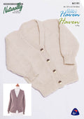 Naturally Knitting Pattern N1191 - Ladies & Girls Cardigan with Raglan Sleeves in 4-ply / Fingering