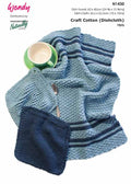 Wendy Knitting Pattern N1430 - Dish Cloth and Dish Towel in 10-ply / Worsted-weight Cotton