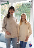 Naturally Knitting Pattern N1467 - Ladies and Childs Pullover in 8-ply / DK or 14-ply / Chunky