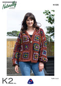 Naturally Crochet Pattern N1520 - Ladies Granny Square Jacket in 12-ply / Aran weight