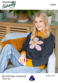 Naturally Knitting Pattern N1632 - Ladies Flower Power Jumper in 14-ply / Chunky