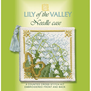 British Textile Heritage Cross-stitch Needlecase kit - Lily of the Valley