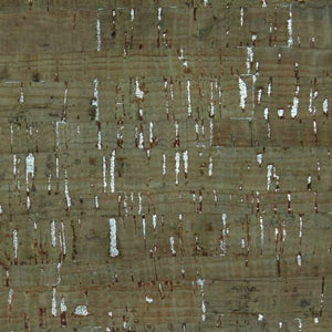 Belagio Cork Fabric Sheet - Sage & Gold 45 cm x 38 cm (18 inches x 15 inches)