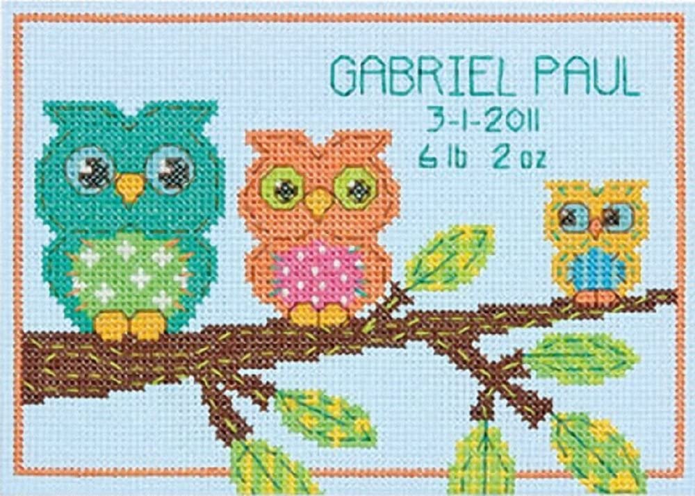 Dimensions Counted Cross Stitch Kit - Owl Birth Record